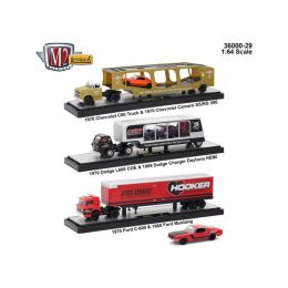 Auto Haulers Release 29, 3 Trucks Set 1/64 Diecast Models by M2 Machines