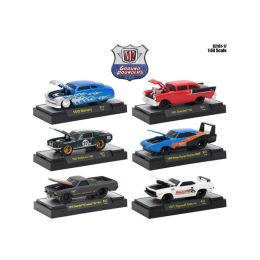 Ground Pounders 6 Cars Set Release 17 IN DISPLAY CASES 1/64 Diecast Model Cars by M2 Machines