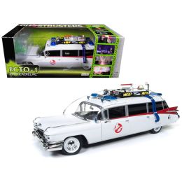 1959 Cadillac Ambulance Ecto-1 From \Ghostbusters 1\ Movie 1/18 Diecast Model Car by Autoworld
