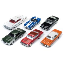 Muscle Cars USA 2018 Release 1 Set B of 6 Cars 1/64 Diecast Model Cars by Johnny Lightning