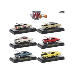 Detroit Muscle 6 Cars Set Release 40 IN DISPLAY CASES 1/64 Diecast Model Cars by M2 Machines