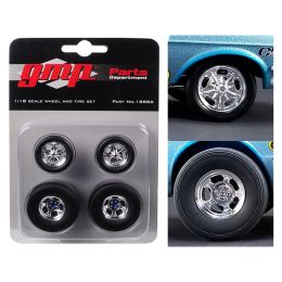 Wheels and Tires Set of 4 from Ohio Georges 1967 Ford Mustang Malco Gasser 1/18 by GMP