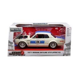 1971 Nissan Skyline GT-R #8 Blue / Cream (KPGC10) \JDM Tuners\ 1/24 Diecast Model Car by Jada