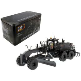 CAT Caterpillar 18M3 Motor Grader Special Edition in Black Onyx with Operator High Line Series 1/50 Diecast Model by Diecast Masters