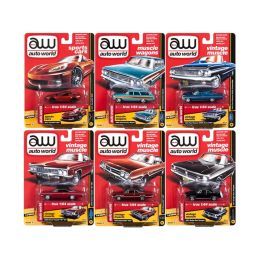 Autoworld Muscle Cars Premium 2018 Release 1 A Set of 6 Cars 1/64 Diecast Model Cars by Autoworld