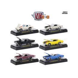 Detroit Muscle 6 Cars Set Release 41 IN DISPLAY CASES 1/64 Diecast Model Cars by M2 Machines