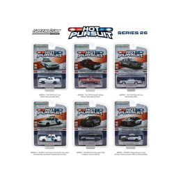 Hot Pursuit Series 26 Set of 6 Cars 1/64 Diecast Model Cars by Greenlight