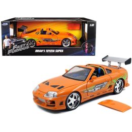 Brian\s Toyota Supra Orange \Fast & Furious\ Movie 1/18 Diecast Model Car by Jada