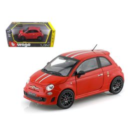 Fiat Abarth 695 Ferrari Tribute Red 1/24 Diecast Car Model by Bburago
