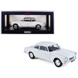 1967 Peugeot 404 Coupe Arosa White 1/18 Diecast Model Car by Norev