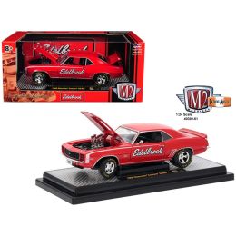 1969 Chevrolet Camaro SS/RS \Edelbrock\ Bright Red 1/24 Diecast Model Car by M2 Machines