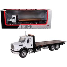 Freightliner M2 Flatbed Tow Truck with Jerr-Dan Rollback Carrier 1/34 Diecast Model by First Gear