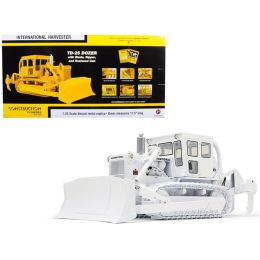 International Harvester TD-25 Dozer with Enclosed Cab and Ripper White 1/25 Diecast Model by First Gear