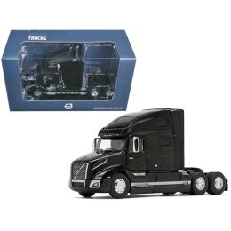 Volvo VNL 760 Sleeper Cab Sable Black Metallic 1/50 Diecast Model Car by First Gear