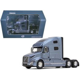 Volvo VNL 760 Sleeper Cab Smoky Mountain Blue Metallic 1/50 Diecast Model Car by First Gear