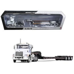 Mack Pinnacle With Axle Lowboy Trailer Komatsu 1/64 Diecast Model Car by First Gear