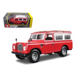 Old Land Rover Red 1/24 Diecast Car Model by Bburago