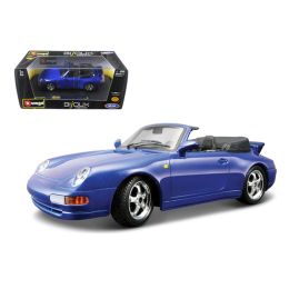 Porsche 911 Carrera Cabriolet Blue 1/24 Diecast Model Car by Bburago