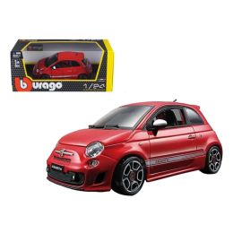 2008 Fiat Abarth 500 Red 1/24 Diecast Car Model by Bburago