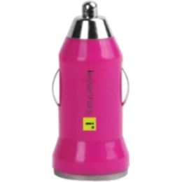 iEssentials IE-PCPUSB-PK USB Car Charger - For iPhone / iPod / SmartPhone - 5 V DC Output Voltage - 1 A Output Current - Pink