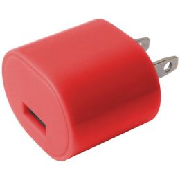 iEssentials(R) IE-AC1USB-RD 1-Amp USB Wall Charger (Red)