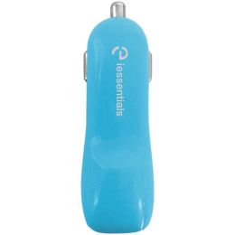 iEssentials(R) IE-PCP2U-BL 2.1-Amp Dual-USB Car Charger (Blue)