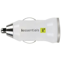 iEssentials(R) IE-PCPUSB-WT 1-Amp USB Car Charger (White)