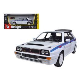 Lancia Delta Integrale HF White With Martini Stripes 1/24 Diecast Car Model by Bburago