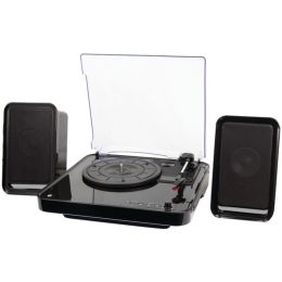 iLive ITTB757B All-in-One Bluetooth(R) Turntable & Stereo Speaker System