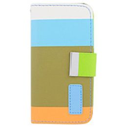 Eagle Cell LPIPHONE5P3C992 Multi-Colored Wallet Pouch for iPhone 5/5S - Orange/Brown/Blue/White/Green