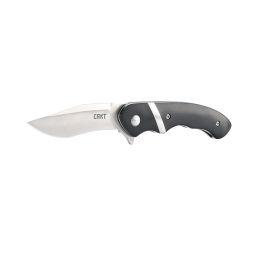 CRKT Snarky Folder 3.25 Plain Black Handle SS Accent Inlay