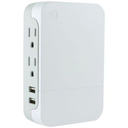 GE(R) 31711 2-Outlet Surge-Protector Wall Tap with 2 USB Ports