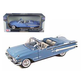 1960 Chevrolet Impala Convertible Blue 1/18 Diecast Car Model by Motormax