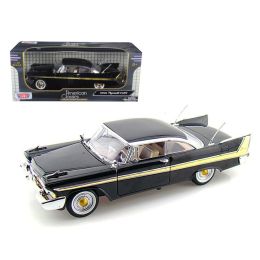1958 Plymouth Fury Black 1/18 Diecast Model Car by Motormax