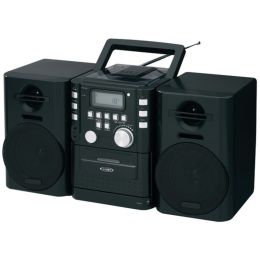 JENSEN(R) CD-725 Portable CD Music System with Cassette & FM Stereo Radio