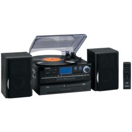 JENSEN(R) JTA-980 3-Speed Turntable System with CD & Cassette Encoding