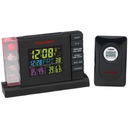 First Alert(R) SFA2650 Radio-Controlled Weather Station Alarm Clock with Wireless Sensor