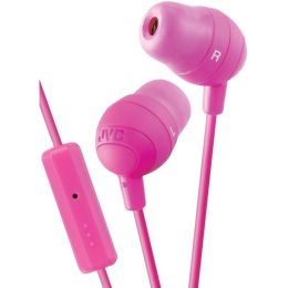 JVC(R) HAFR37P Marshmallow(R) Inner-Ear Earbuds with Microphone & Remote (Pink)