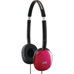 JVC(R) HAS160P FLATS Lightweight Headband Headphones (Pink)