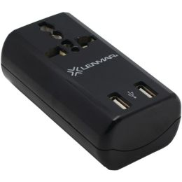Lenmar(R) AC150USBK Ultra-Compact All-in-One Travel Adapter with USB Port (Black)