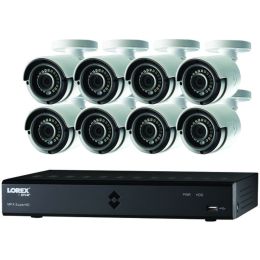 Lorex by FLIR(R) LHA21162TC8B 16-Channel MPX 1080p HD 2TB DVR with 8 Weatherproof IR Cameras