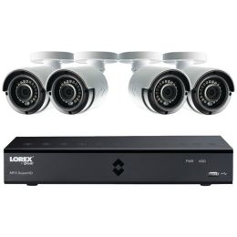 Lorex by FLIR(R) LHA41081TC4B 8-Channel MPX HD 1TB DVR with 4 Weatherproof IR Cameras