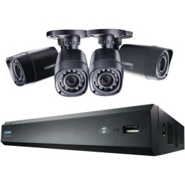Lorex by FLIR(R) LHV00041TC4 4-Channel MPX 720p HD 1TB DVR with 4 Weatherproof IR Cameras