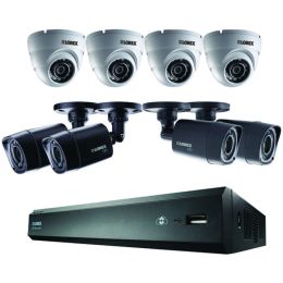 Lorex by FLIR(R) LHV00161TC4D4B 16-Channel HD 1TB DVR with 4 Bullet/4 Dome HD Cameras
