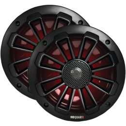 MB Quart(R) NK1-116LB Nautic Series 6.5 120-Watt 2-Way Coaxial Speaker System with Matte Black Finish (With LED Illumination)