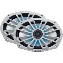 MB Quart(R) NK1-169L Nautic Series 6 x 9 140-Watt 2-Way Coaxial Speaker System (With LED Illumination)