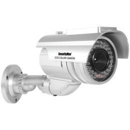 SecurityMan(R) ROBUSTDUMMY Robust Solar-Powered Indoor/Outdoor Dummy Bullet Camera with LED