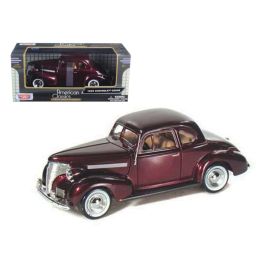 1939 Chevrolet Coupe Burgundy 1/24 Diecast Model Car by Motormax