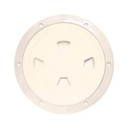 Beckson 8 Smooth Center Screw-Out Deck Plate - Beige