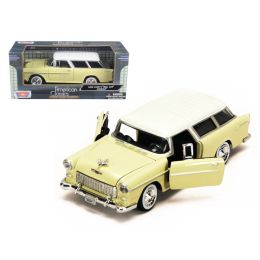 1955 Chevy Nomad Yellow 1/24 Diecast Car Model by Motormax